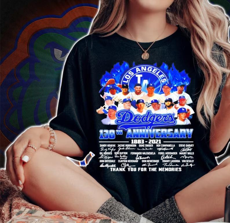 Los Angeles Dodgers 138th anniversary 1883-2021 shirt