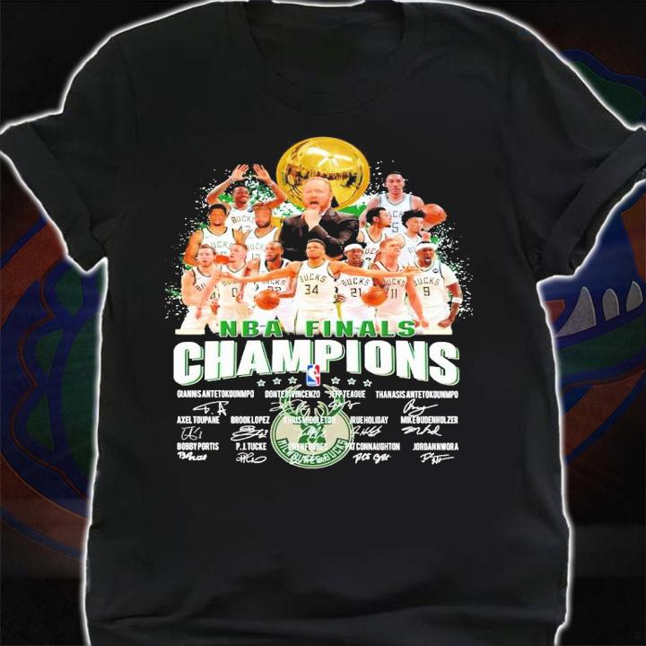 Milwaukee Bucks Cup NBA Finals Champions signature shirt