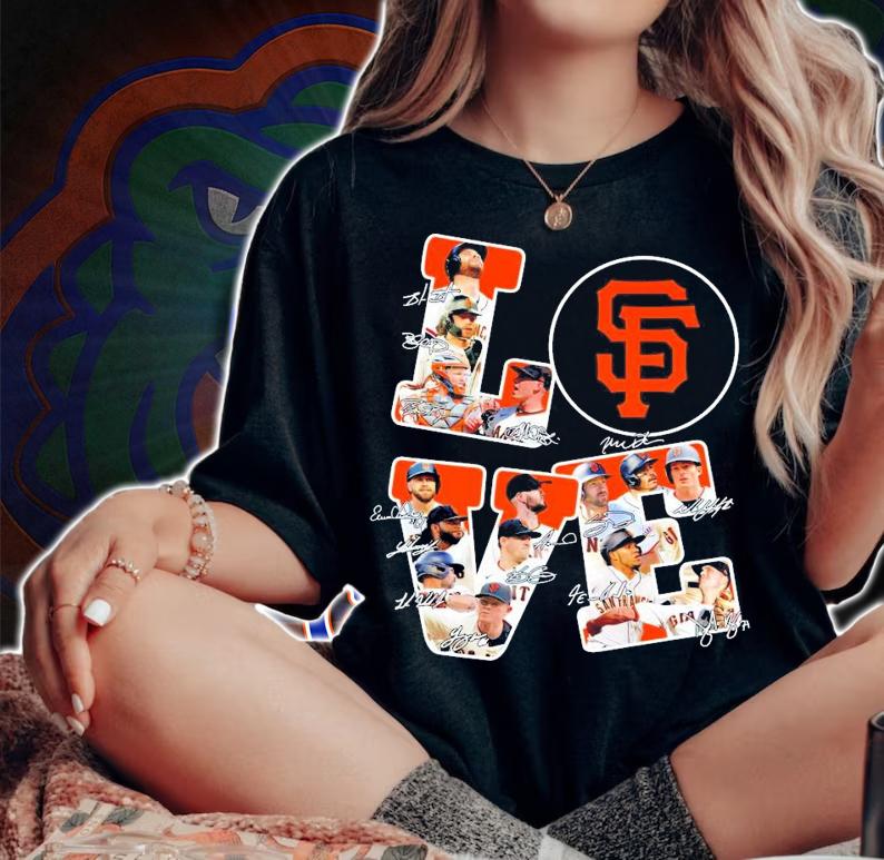 San Francisco Giants Love signatures shirt