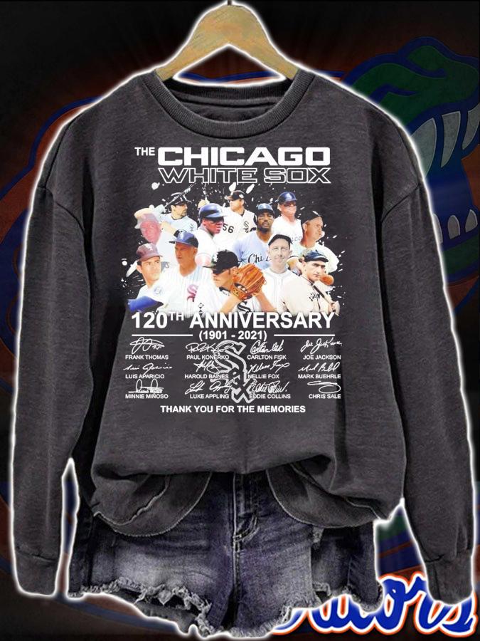 The Chicago White Sox 120th anniversary 1901-2021 signatures t-shirt