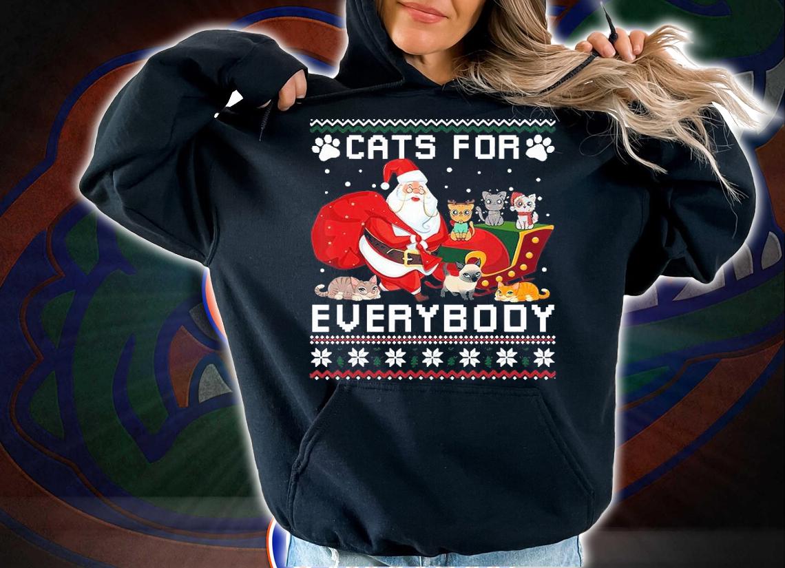 Ugly Cats for everybody Santa Claus Christmas T-shirt