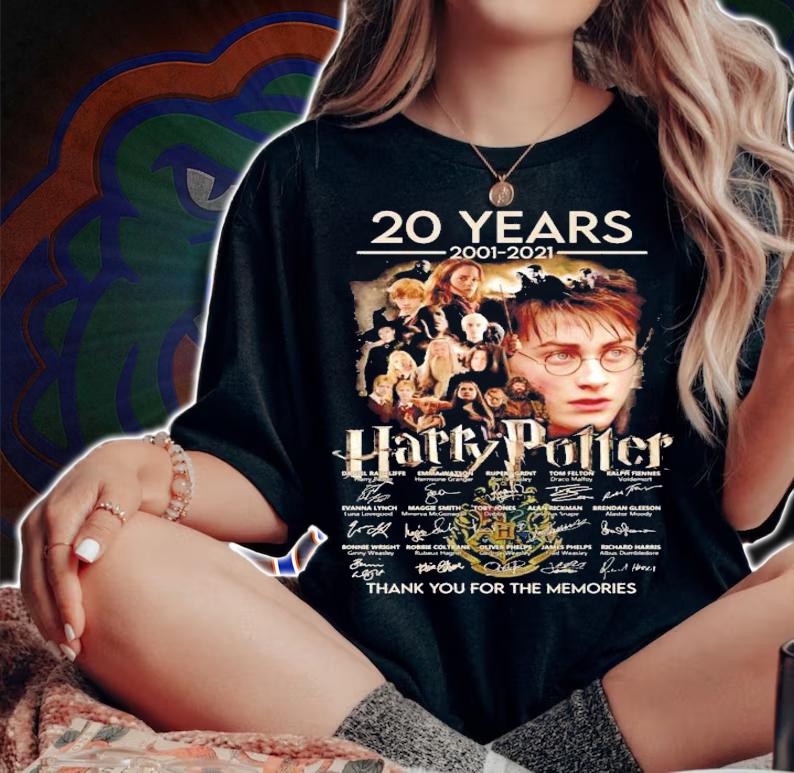 20 years 2001-2021 Harry Potter signature shirt woman shirt