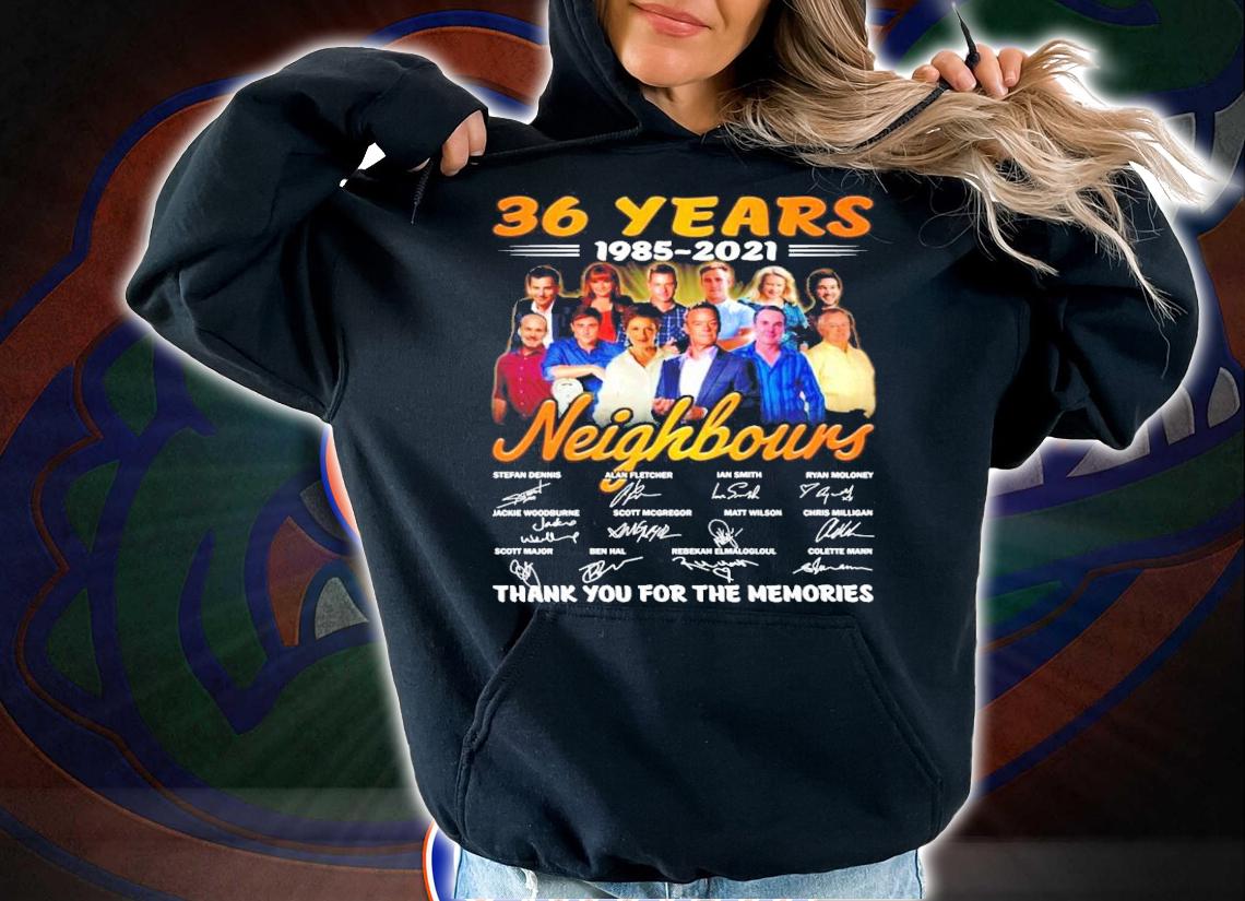 36 years 1985-2021 Neighbours signatures shirt hoodie