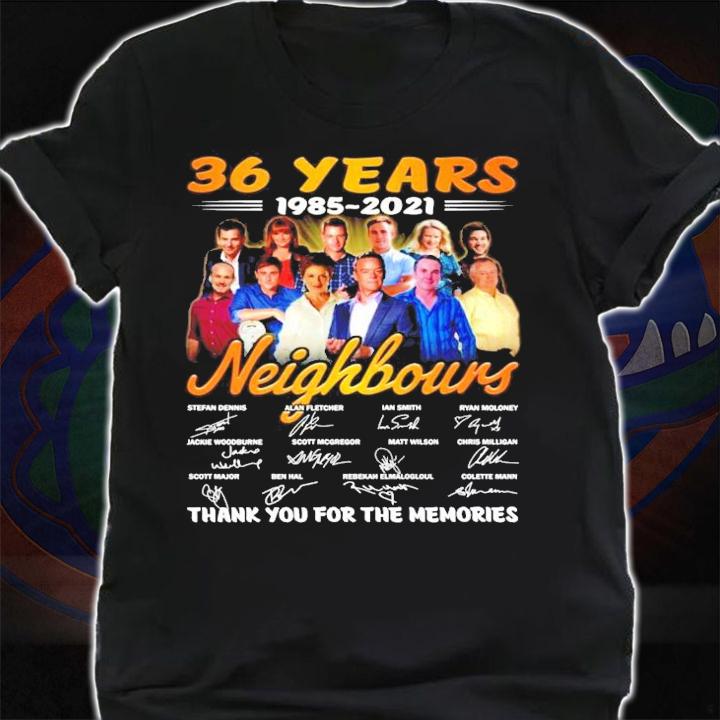 36 years 1985-2021 Neighbours signatures shirt shirt