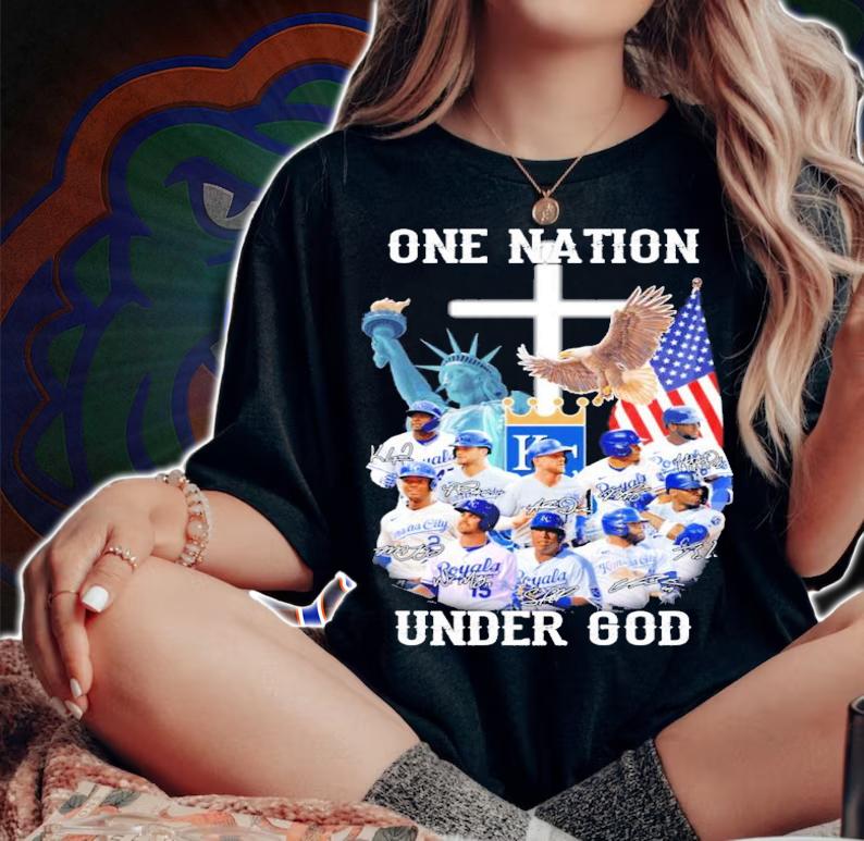 Kansas City Royal one nation under god signatures shirt woman shirt