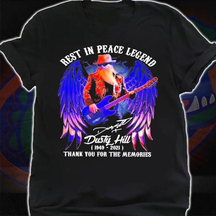 Rest in peace legend Dusty Hill 1949-2021 signature shirt