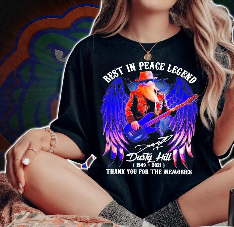 Rest in peace legend Dusty Hill 1949-2021 signature shirt