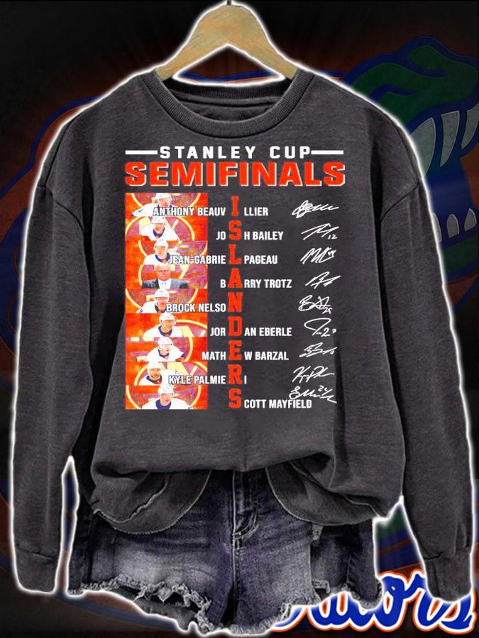 Stanley Cup Semifinals Islanders signatures shirt sweatshirt