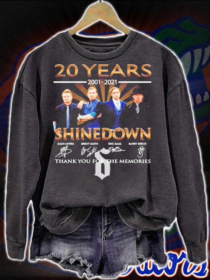 20 years 2001-2021 Shinedown signatures t-shirt
