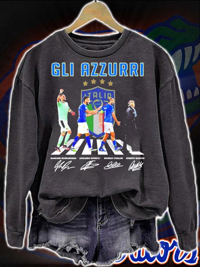 Gli Azzurri Abbey Road signatures shirt