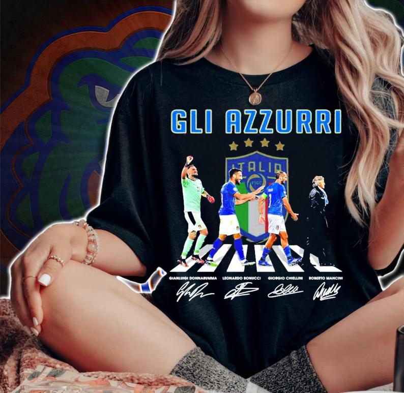 Gli Azzurri Abbey Road signatures shirt