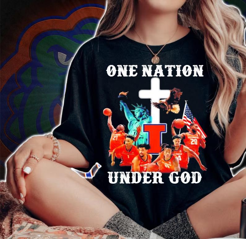 Illinois one nation under God shirt woman shirt