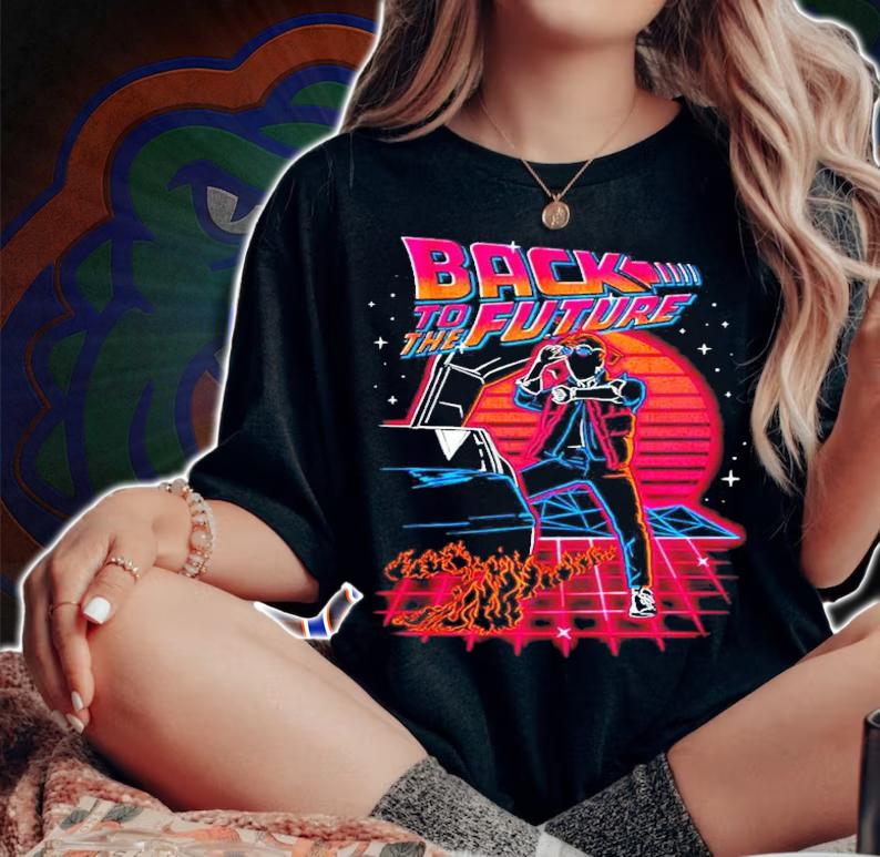 Retro Neon Back To The Future shirt woman shirt