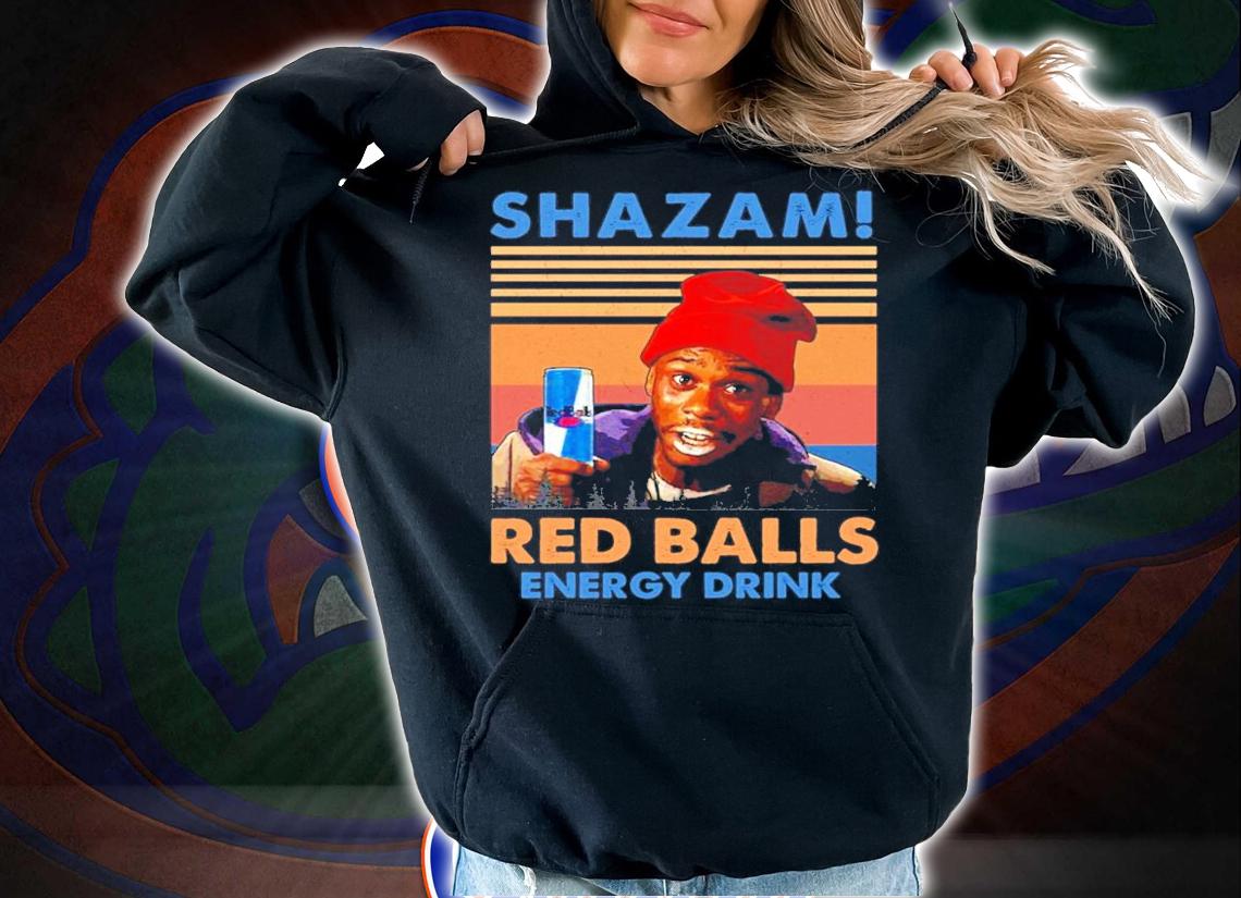 Shazam red balls energy drink vintage shirt hoodie