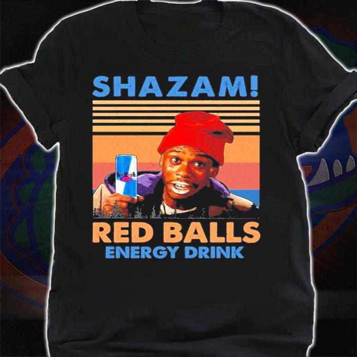 Shazam red balls energy drink vintage shirt shirt