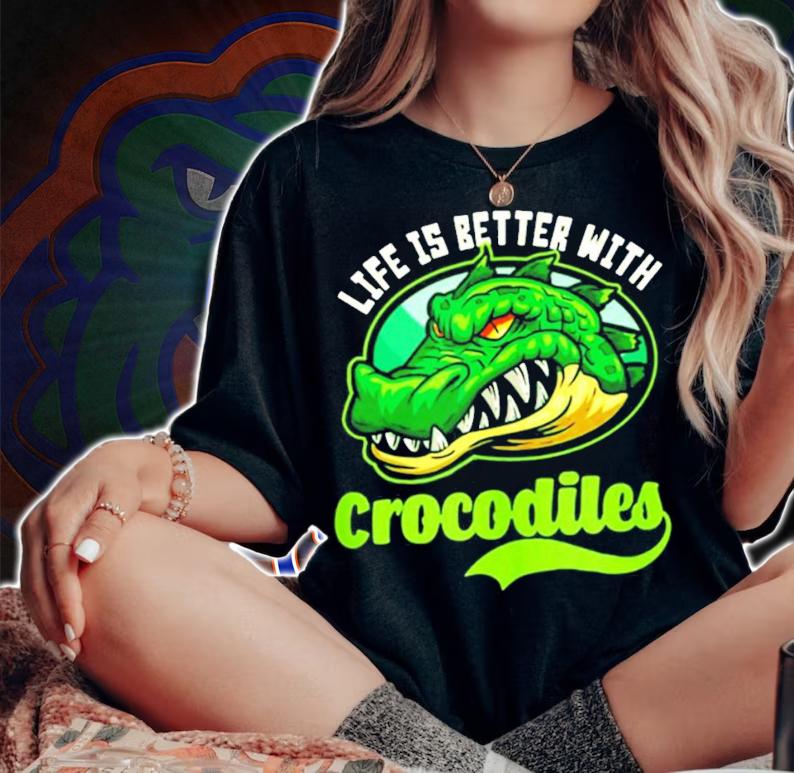 Sporty Crocodiles Design Crocodile shirt woman shirt