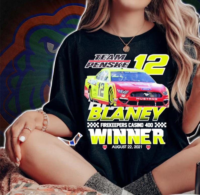 Team Penske Blaney Firekeepers Casino 400 Winer shirt woman shirt