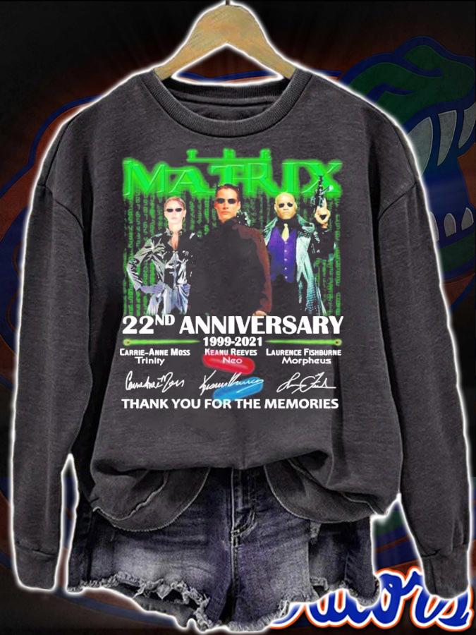 The Matrix 22nd anniversary 1999-2021 thank you for the memories shirt