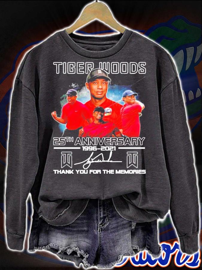 Tiger Woods 25th anniversary 1996-2021 signature shirt sweatshirt