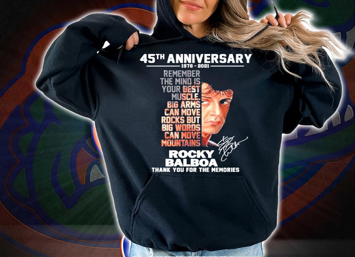 45th anniversary 1976-2021 Rocky Balboa signature shirt