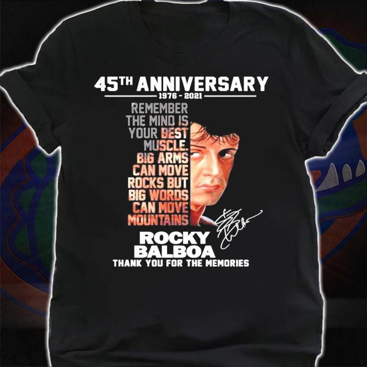 45th anniversary 1976-2021 Rocky Balboa signature shirt