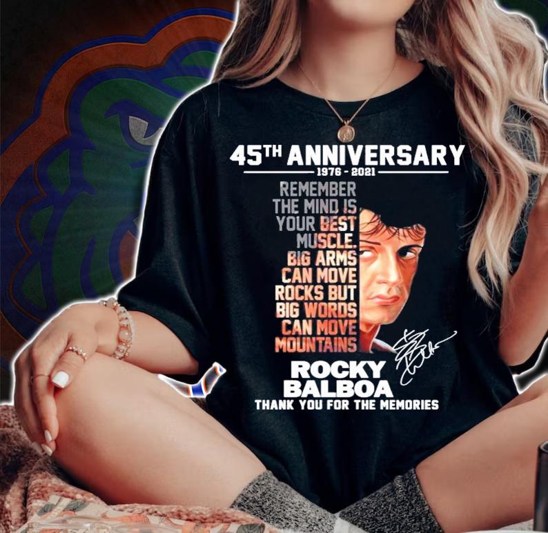 45th anniversary 1976-2021 Rocky Balboa signature shirt