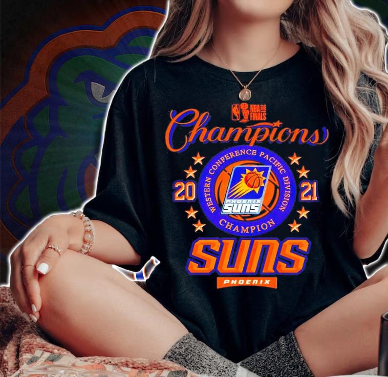 Champions western conference pacific division Phoenix Suns NBA shirt
