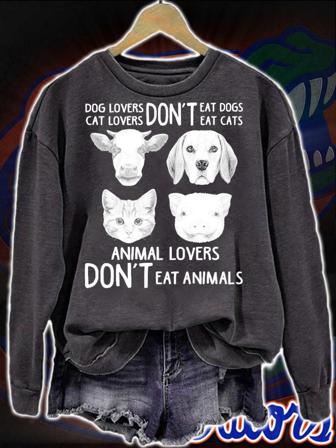 Dog lovers cat lovers don't eat dogs eat cats animal lovers shirt