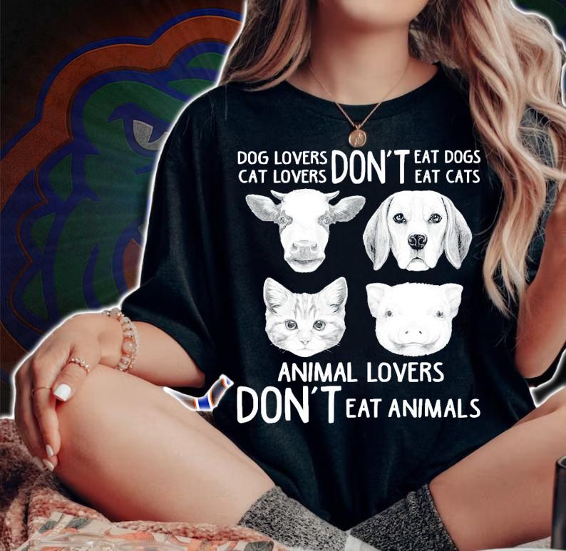 Dog lovers cat lovers don't eat dogs eat cats animal lovers shirt