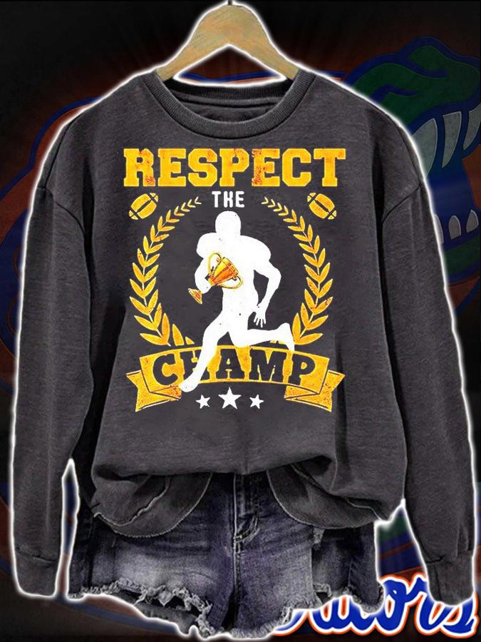 Fantasy Football League Champion Respect the Champ Trophy T-shirt sweatshirt