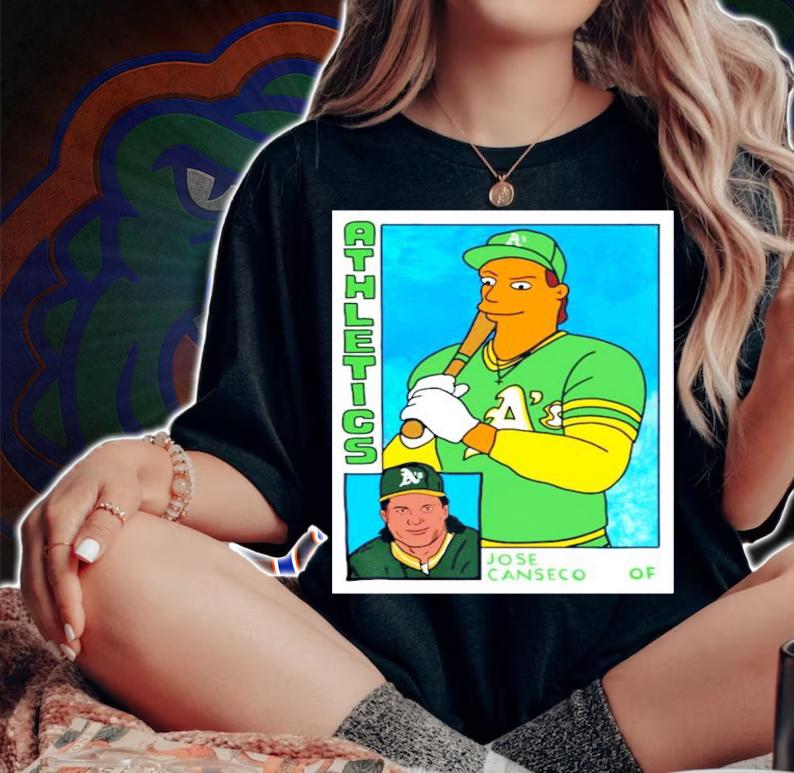 Homer at the Bat Jose Canseco Baseball Card Oakland shirt woman shirt