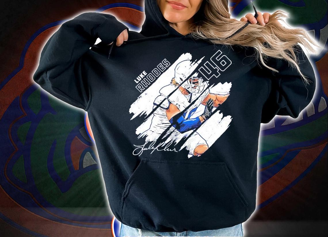 Indianapolis football Luke Rhodes signature shirt hoodie
