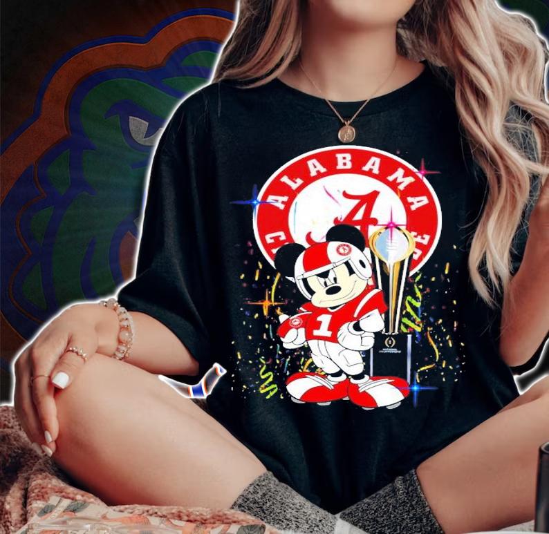 Mickey Mouse Alabama National Championship 52 24 shirt woman shirt