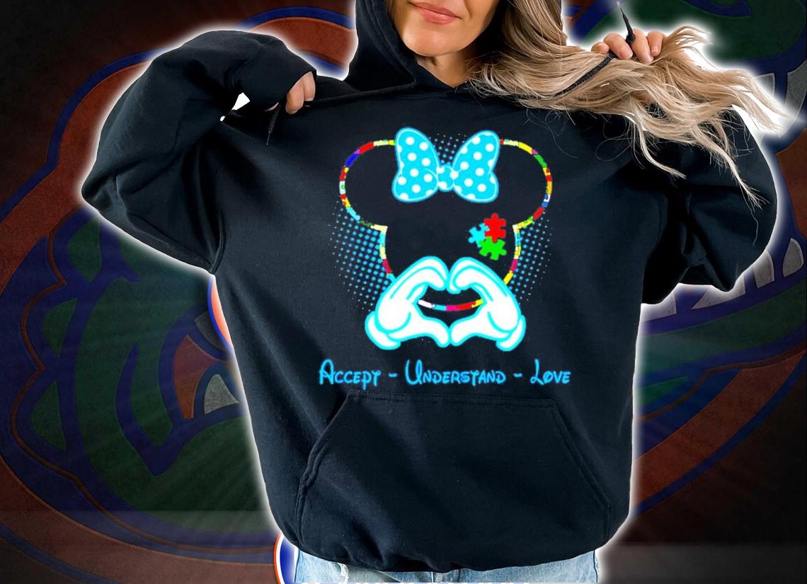 Mickey Mouse heart accept understand love Autism shirt
