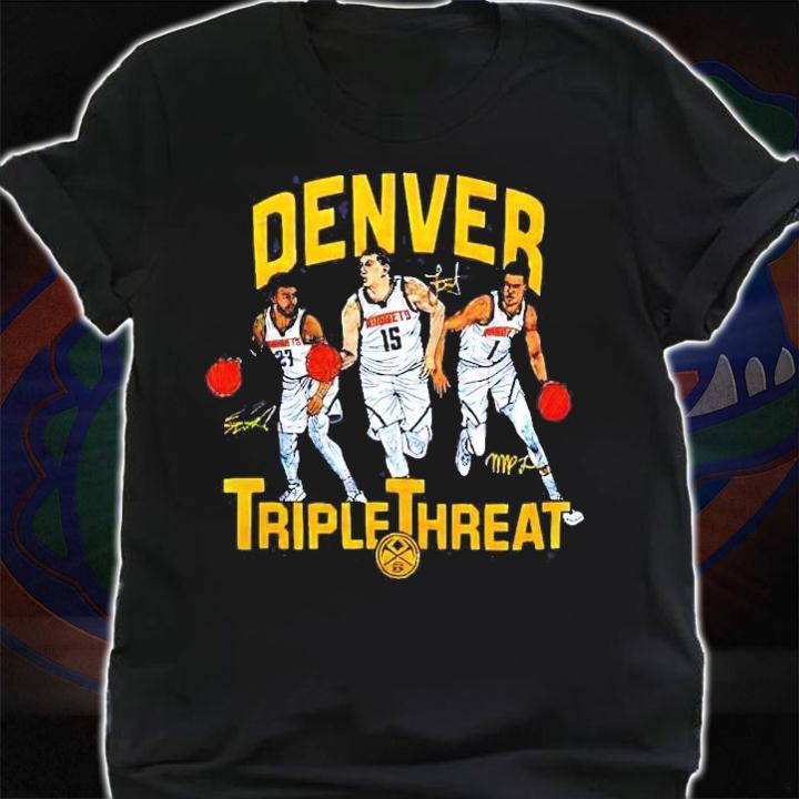 Nuggets Triple Threat Jokic Murray Porter signature shirt