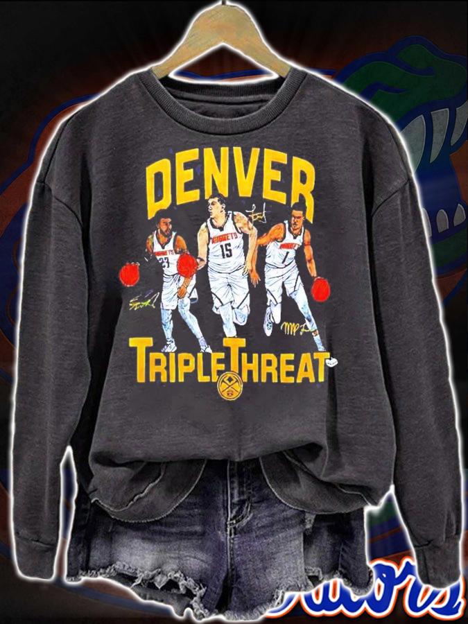 Nuggets Triple Threat Jokic Murray Porter signature shirt