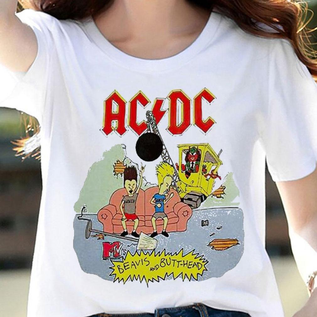 1996 Beavis and Butthead ACDC MTV Vintage T-shirt woman shirt