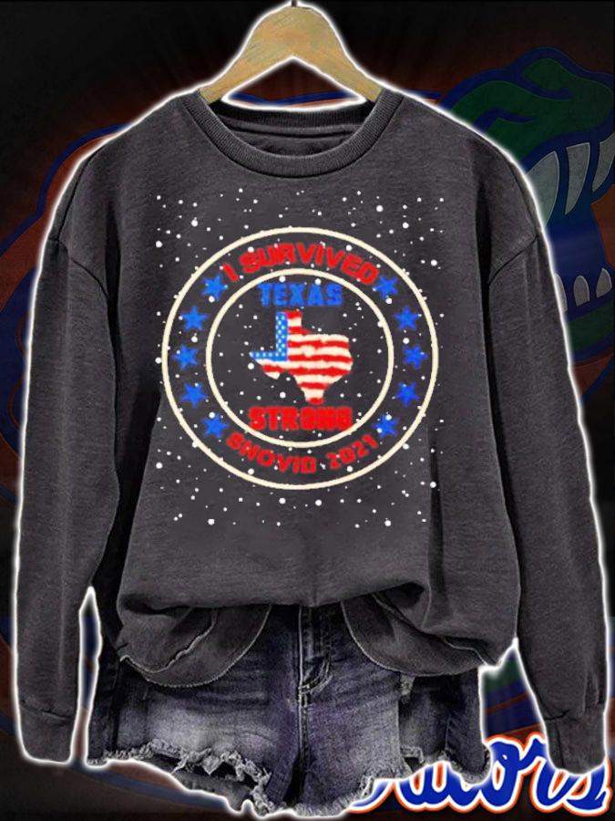 American I survived snovid 21 Texas strong Texas snow shirt