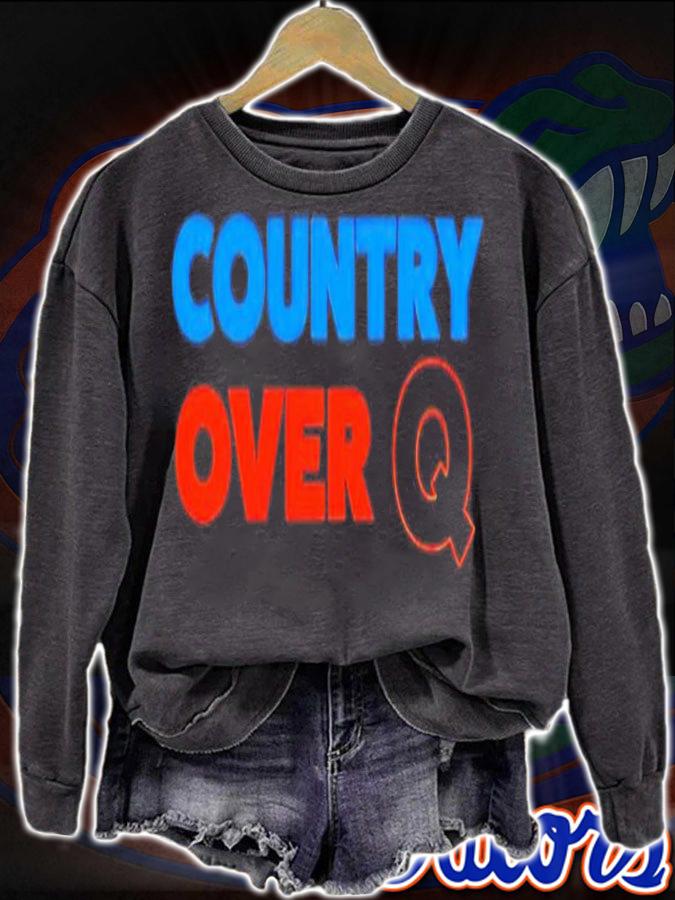Country over Q T-shirt sweatshirt