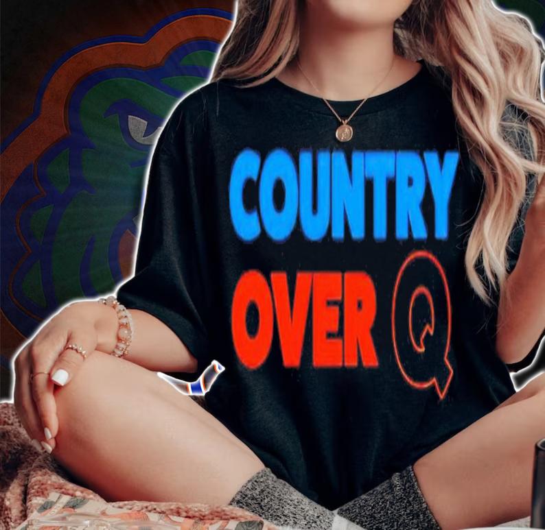 Country over Q T-shirt woman shirt