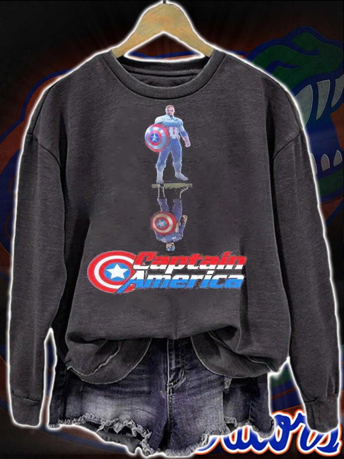 The Falcon Captain America water reflection mirror shirt sweatshirt