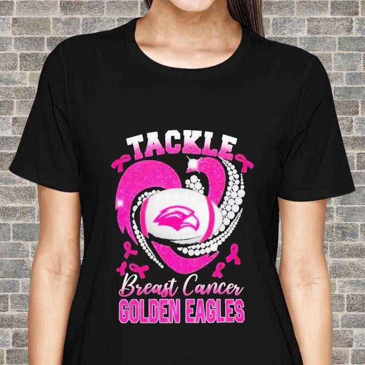 Tackle Breast Cancer Awareness Southern Miss Golden Eagles Football T-Shirt womenshirt
