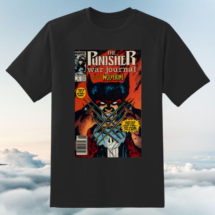 The Punisher War Journal 6 Wolverine Marvel Comic 1988 Shirt