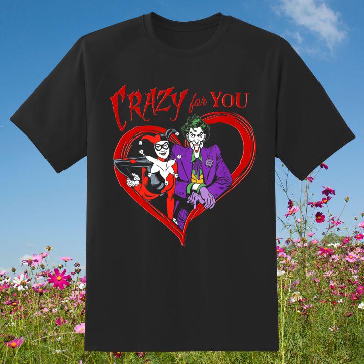 Trending Love Joker And Harley Quinn Crazy For You Dc Comics Valentine'S Day T-Shirt