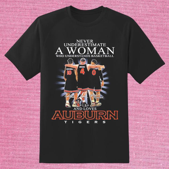 Never Underestimate A Woman Who Understands Auburn Tigers NCAA Signed Shirt