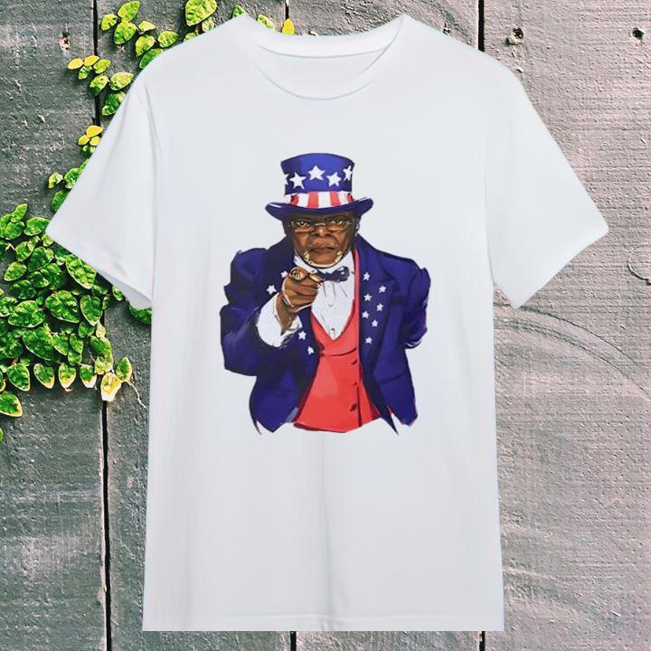 Samuel L. Jackson Uncle Sam Super Bowl Lix Halftime Show T-Shirt