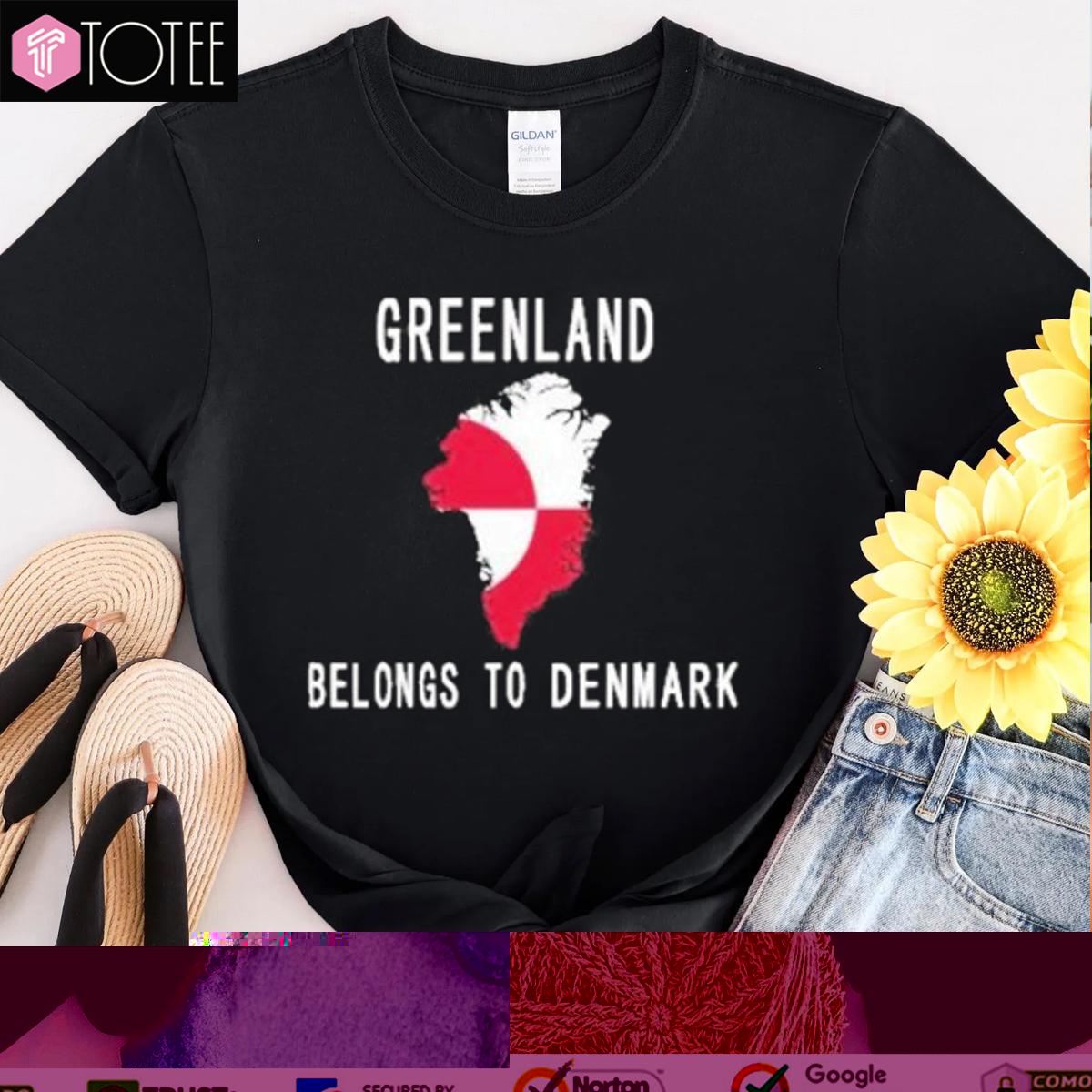 Greenland Map Flag Belongs To Denmark T-Shirt