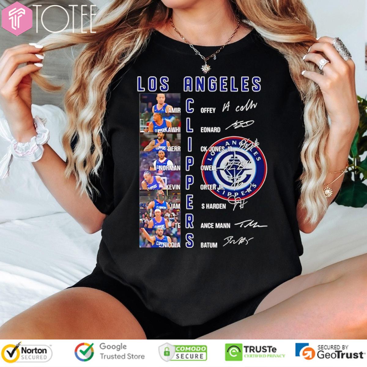 Los Angeles Clippers Basketball Team Players Signatures T-Shirt