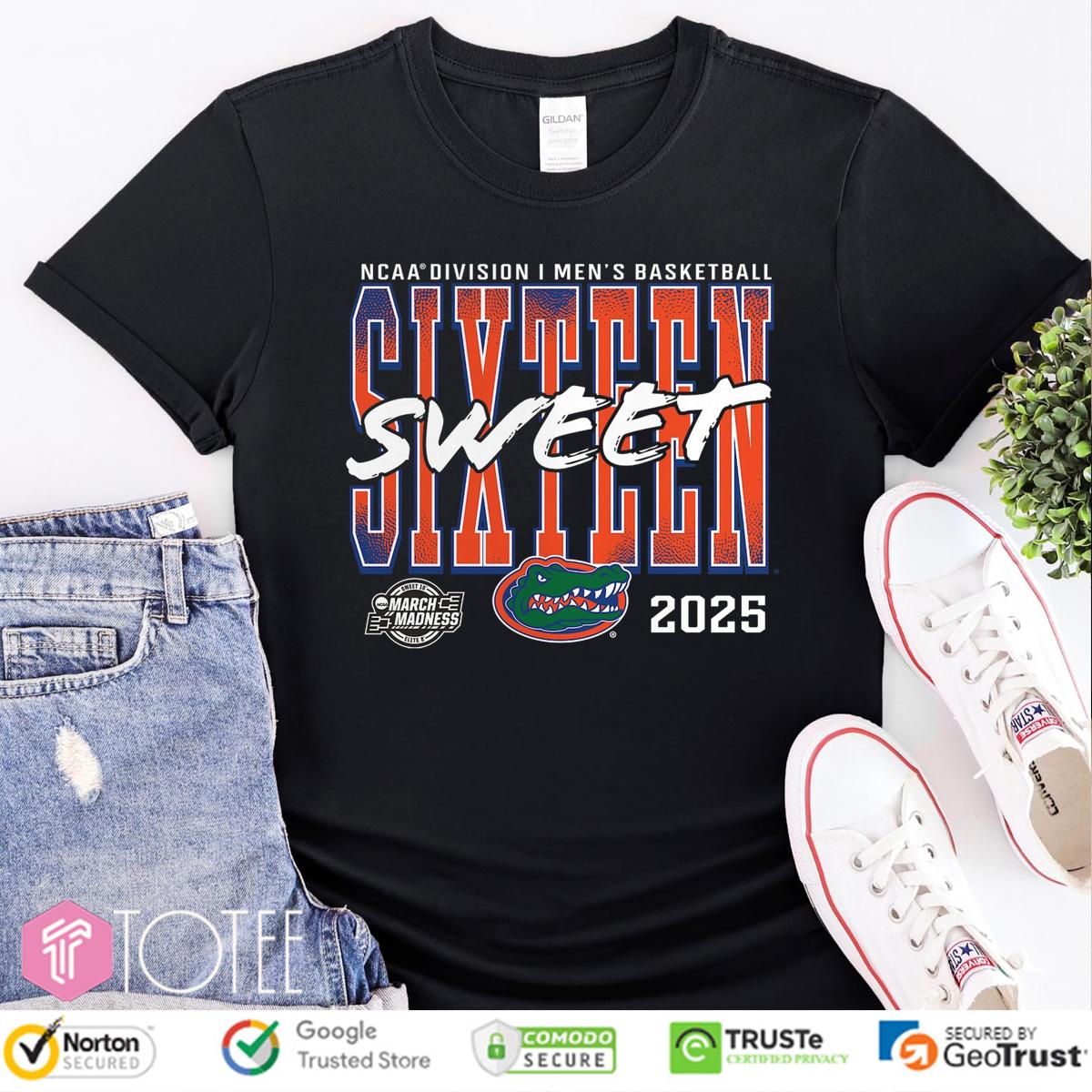 Sweet Sixteen 2025 NCAA Men's Basketball Florida Gators T-Shirt