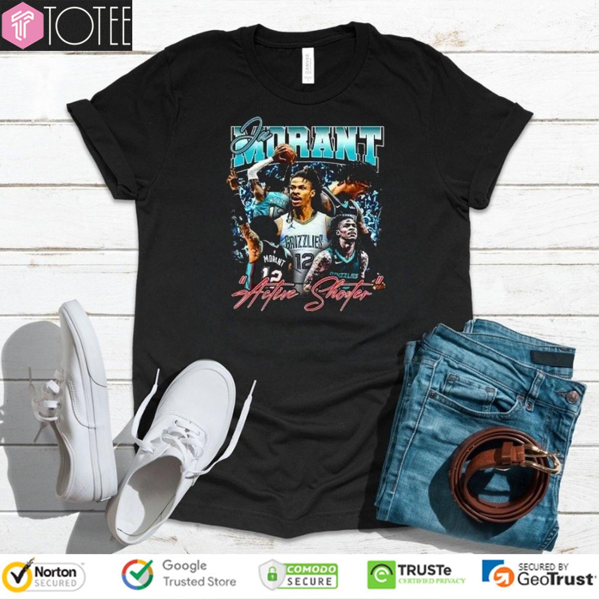 Memphis Grizzlies Ja Morant Active Shooter Vintage Style T-Shirt
